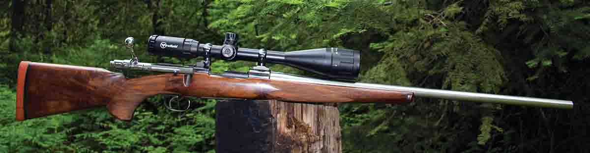 The test rifle was a gorgeous custom creation made on a 98 Mauser action.